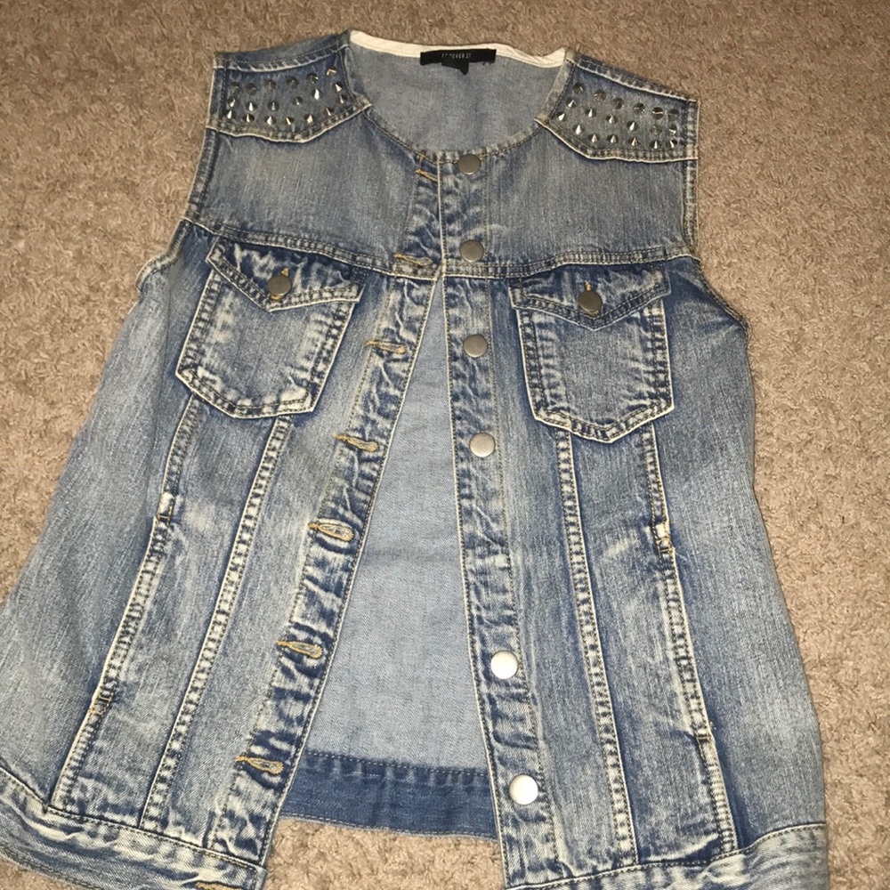 forever 21 studded vest